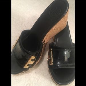 Tory Burch Pamela Cork Wedge Slides